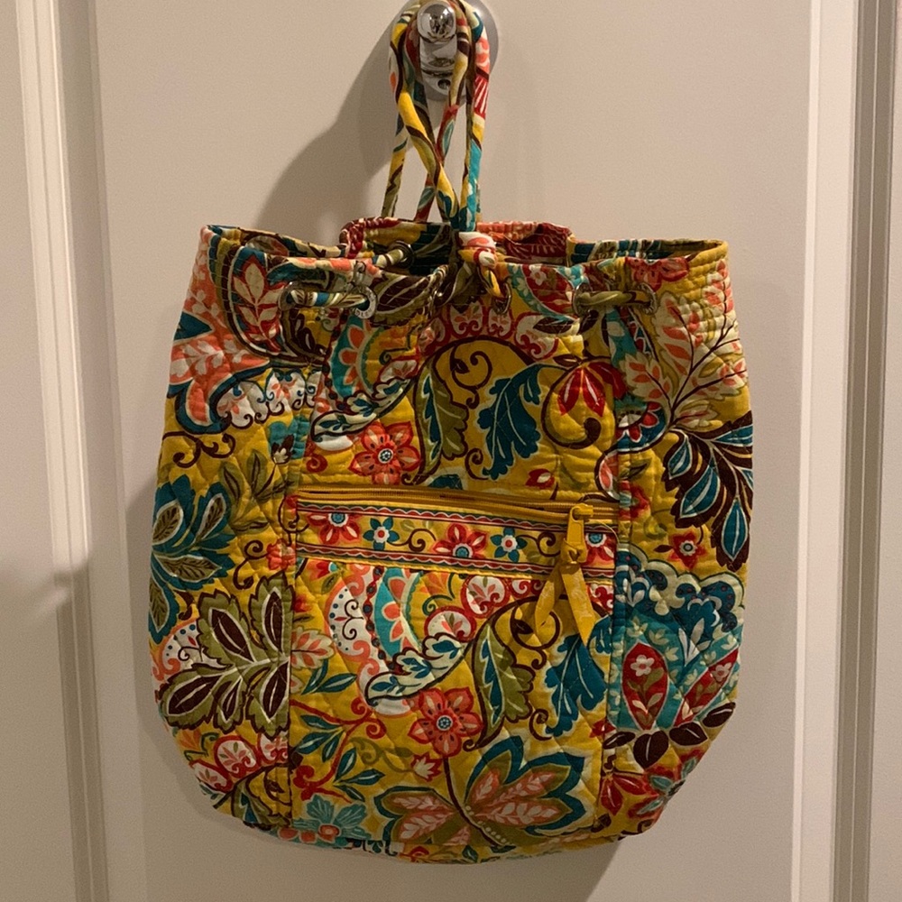 Vera Bradley Retired Provençal Pattern Drawstring Backpack